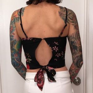 Beautiful Open Back Floral Halter Top